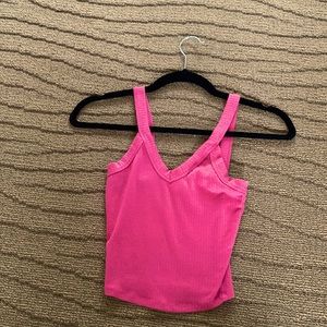 Vibrant pink tank top keeps you in the good mood you always want to be in.